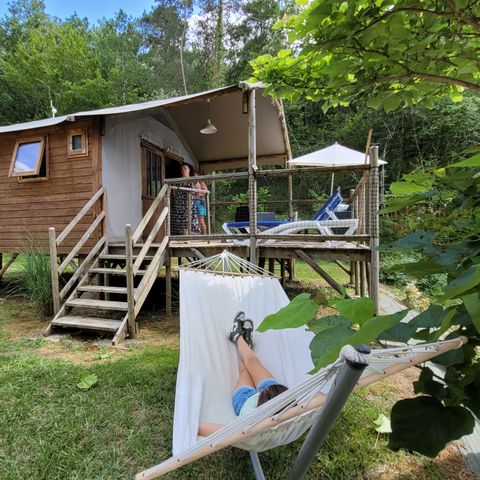 Unique 5 persons - Premium - Cabane lodge Africa 2 bedrooms - with sanitary facilities