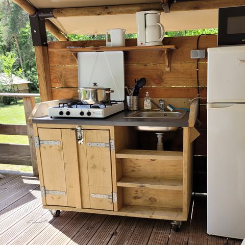 Safaritent 4 personen - Insolite Premium - Bali 2-slaapkamer tent - met sanitair -