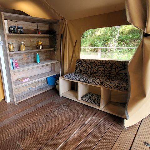 Canvas and wooden tent 4 persons - Insolite Premium - Bali 2 bedroom tent - with sanitary