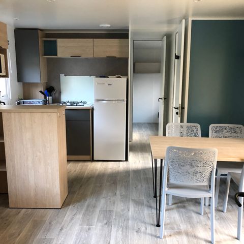 Mobilheim 6 personen - Komfort 3 Schlafzimmer - 2 Bäder - Klimaanlage + TV -.