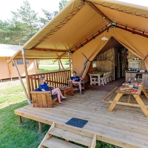 Lodge 6 personen - Zelt Ciela Nature Lodge - 2 Schlafzimmer - Voll ausgestattete Küche - Badezimmer