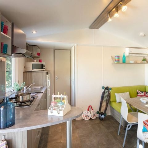 BUNGALOW 6 personnes - Mobil-home | Comfort | 2 Ch. | 4/6 Pers. | Terrasse surélevée | Clim.