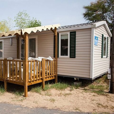 BUNGALOW 6 personnes - Mobil-home | Comfort | 2 Ch. | 4/6 Pers. | Terrasse surélevée | Clim.