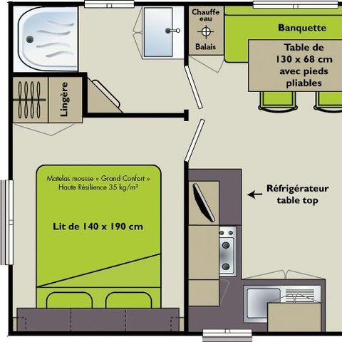 CASA MOBILE 4 persone - C- Mobilhome Adriatique 2 camere da letto