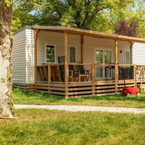 Mobilhome 8 personnes - Mobil-home | Premium | 4 Ch. | 8 Pers. | Terrasse Lounge | Outdoor kitchen | 2 SDB | Clim. | TV
