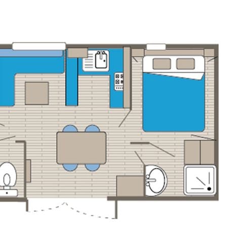 BUNGALOW 6 personnes - Gamme Confort - Octalia - 3 Chambres / 1 Salle de bain