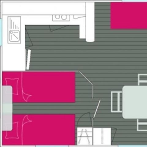 Mobile home 4 persons - LODGE - 2 bedrooms