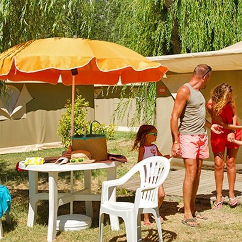 Tente en toile et en bois 5 personnes - Explorer | 2 Ch. | 4/5 Pers. | Sans SDB