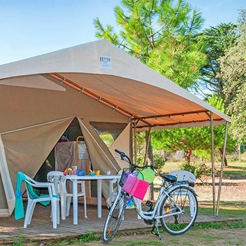 Tente en toile et en bois 5 personnes - Explorer | 2 Ch. | 4/5 Pers. | Sans SDB