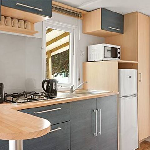 Mobilheim 6 Personen - Comfort | 2 Zi. | 4/6 Pers. | Erhöhte Terrasse | Klimaanlage