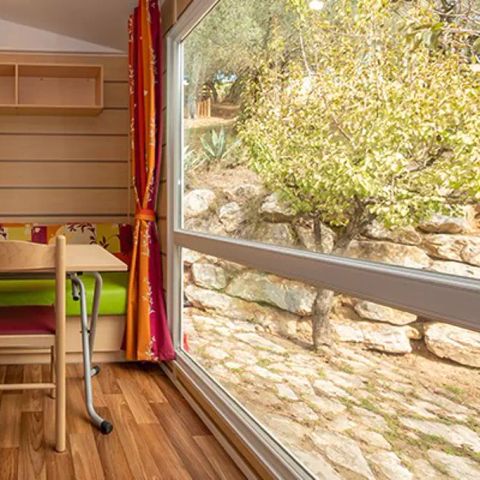 Mobilheim 4 Personen - Classic | 2 Schlafz. | 4 Pers. | Erhöhte Terrasse | Klimaanlage