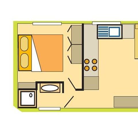 Mobilhome 4 personnes - Mobil home Cosy - Avanti - 2 Chambres - Capacité Max : 4 Adultes + 2 Enfants