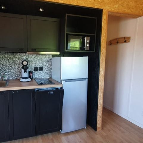 Accommodatie 4 personen - Cottage op palen Privilege 35m² -1 slaapkamer + 1 alkoof - vaatwasser - terras aan de vijvers