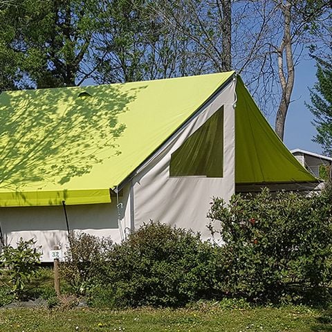 Tent van canvas en hout 4 personen - Ecolodge SAHARI 17m² 2 kamers - zonder sanitair