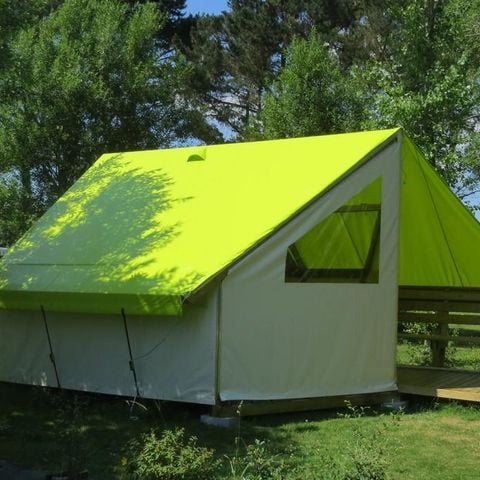 Tent van canvas en hout 4 personen - Ecolodge SAHARI 17m² 2 kamers - zonder sanitair