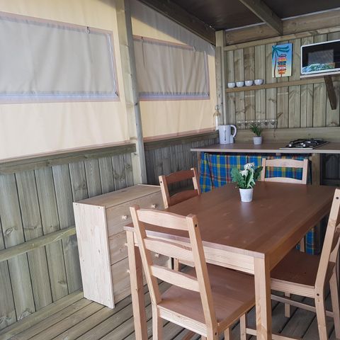 Bungalowzelt 4 personen - Lodge Le Carrélys 27m² 2 Zimmer 2019 - ohne eigene Sanitäranlagen