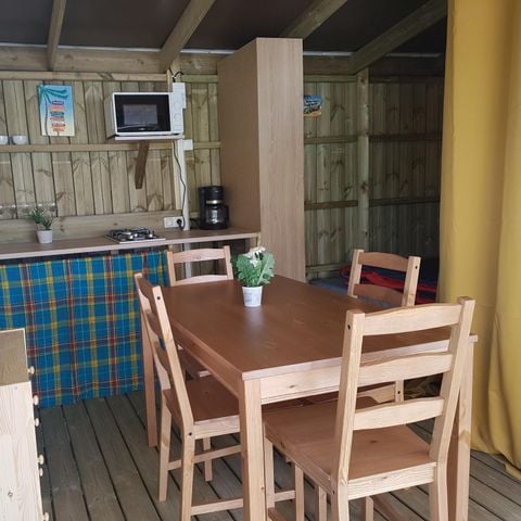 Bungalowzelt 4 Personen - Lodge Le Carrélys 27m² 2 Zimmer 2019 - ohne eigene Sanitäranlagen