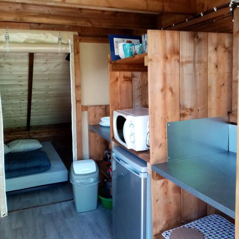 Tente en toile et en bois 4 personnes - LODGE Cocotier (sans sanitaires)