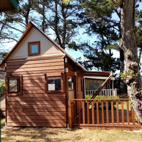 Canvas and wooden tent 4 persons - LODGE Cocotier (without sanitary facilities)
