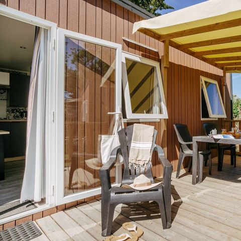 BUNGALOW 6 personnes - Mobil-home | Premium Exclusive | 3 Ch. | 6 Pers. | Terrasse surélevée | Clim. | TV