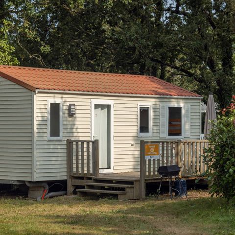 BUNGALOW 6 personas - Mobil-home | Confort | 3 Dorm. | 6 Pers. | Terraza elevada descubierta | 1 Baño | TV