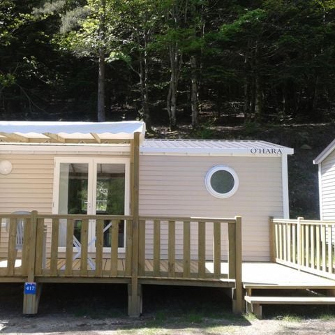 MOBILHOME 6 personnes - Mobil home Confort 31m² (3 chambres) + TV + terrasse semi-couverte de 18 m² 6 pers.