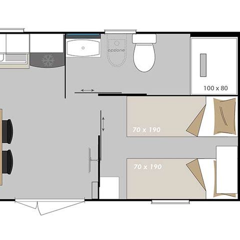 MOBILE HOME 2 people - Mobile home Blue