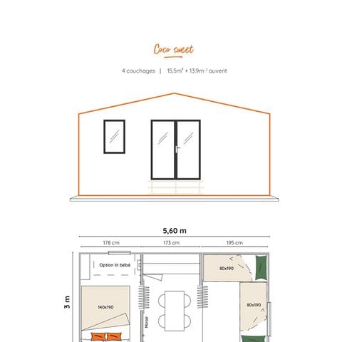 TENT 4 people - Coco Sweet Mistral Luxe