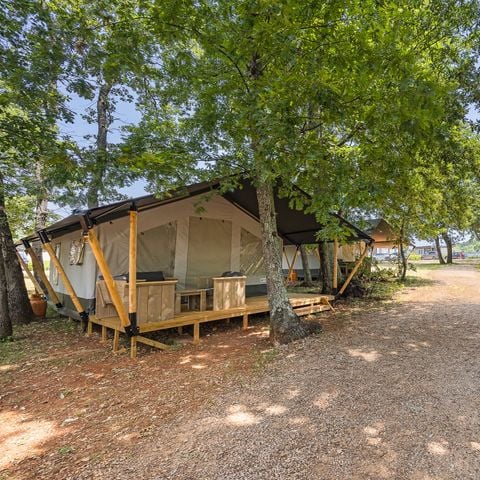 TENDA IN TELA E LEGNO 4 persone - Park Umag - Tenda Safari Comfort + aria condizionata