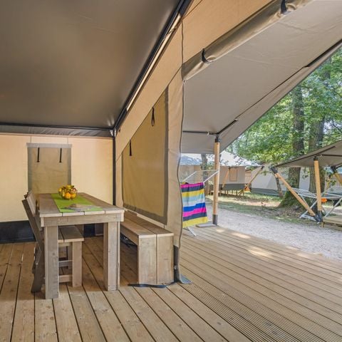 TENTE TOILE ET BOIS 4 personnes - Park Umag - Tente Safari Confort + climatisation