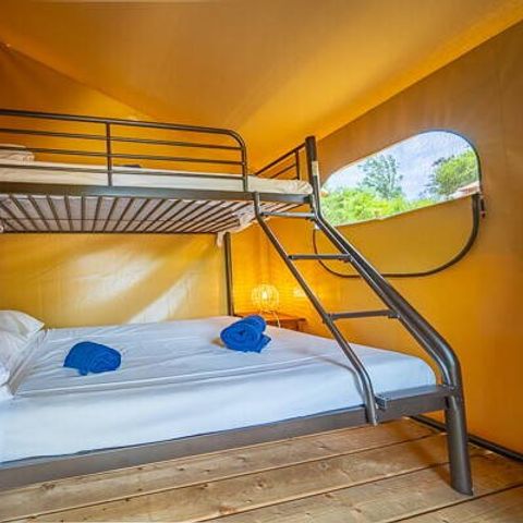 Lodge 5 personen - Super Lodge Tent | 2 Slaapkamers | 4/5 Pers. | Enkel Terras | Geen badkamer