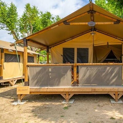 Lodge 5 personen - Super Lodge Tent | 2 Slaapkamers | 4/5 Pers. | Single terras