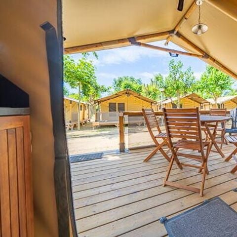 Lodge 5 personen - Super Lodge Tent | 2 Slaapkamers | 4/5 Pers. | Enkel Terras | Geen badkamer