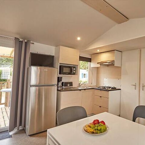 Bungalow 4 personen - Mobile-home | Comfort | 2 slaapkamers | 4 pers | Verhoogd terras | 2 badkamers | Airconditioning | TV