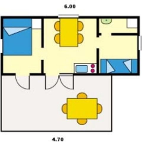 Chalet 4 persons - without sanitary facilities