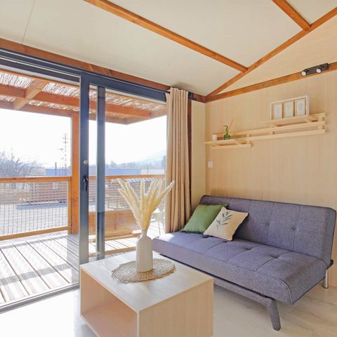 Mobile home 7 persons - FAMILY range PORTLAND Chalet- Large bay window leading to the terrace: guaranteed light!