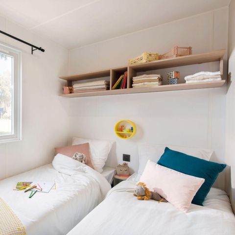 Stacaravan 6 personen - Super Cordelia - 3 slaapkamers met rolluiken - Airconditioning - Half overdekt terras