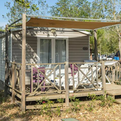 Stacaravan 8 personen - Stacaravan | Premium | 3 slaapkamers | 6/8 pers. | Overdekt terras | Airconditioning