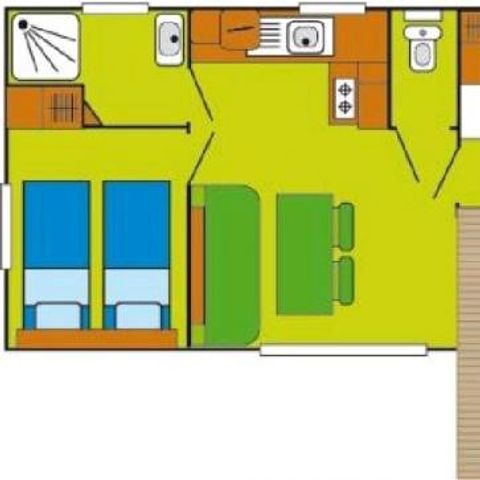 CASA MOBILE 5 persone - Casa mobile | Comfort | 2 Camere da letto | 5 Pers. | Terrazza singola | 1 Bagno | Aria condizionata.