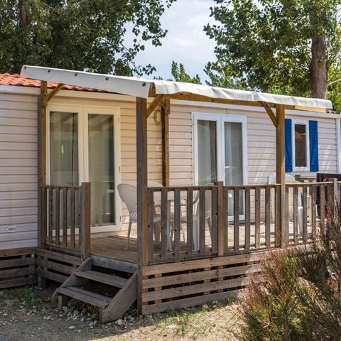 Mobilheim 6 personen - Classic | 3 Schlafz. | 6 Pers. | Erhöhte Terrasse | Klima.