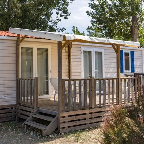Mobilhome 6 personas - Clásico | 3 Dormitorios | 6 Pers. | Terraza elevada | Aire acondicionado.