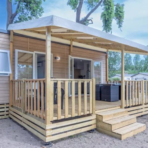 Mobilhome 6 personas - Mobil-home | Premium | 3 Dormitorios | 6 Pers | Terraza elevada | 2 baños | Aire acondicionado | TV