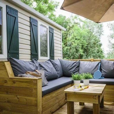 Stacaravan 4 personen - Mobile-home | Premium | 2 Slaapkamers | 4 Pers. | Terras Lounge | 1 Badkamer | Air-con.
