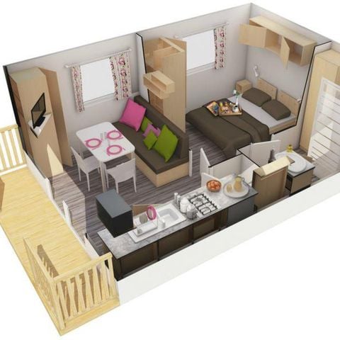 MOBILHOME 2 personnes - 1 chambre