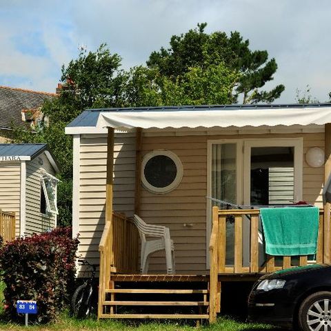 Mobilheim 4 Personen - Mobilheim STANDARD 29m² (2 Zimmer) + halbüberdachte Terrasse 18m²