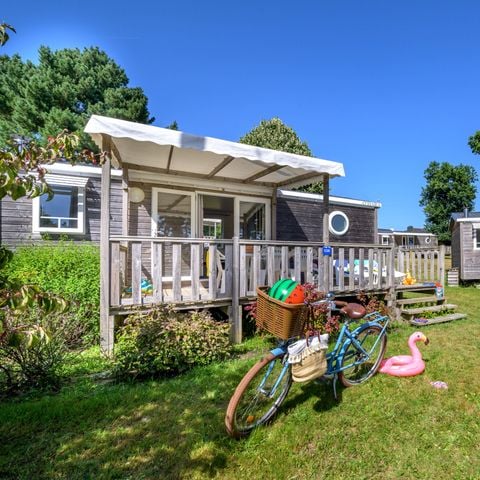 MOBILE HOME 6 people - Wooden mobile home COMFORT 31m² (3 bedrooms) Pedestrian area + terrace 18m² + TV + Nespresso