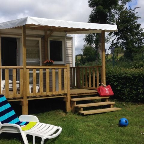 Mobilheim 3 personen - Mobilheim STANDARD 18m² (1 Zimmer) + halbüberdachte Terrasse