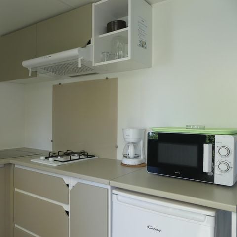Mobilheim 2 Personen - Mobilheim Confort 18m² - 1 Schlafzimmer + überdachte Terrasse + TV 2 pers.
