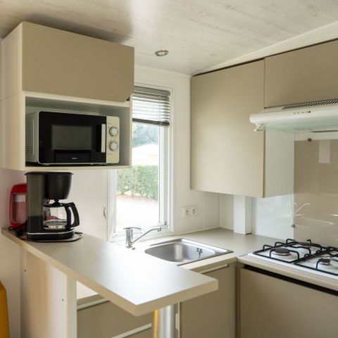 Mobile home 6 persons - Homeflower Premium 31m² - 3 bedrooms + semi-covered terrace + dishwasher + TV 6 pers