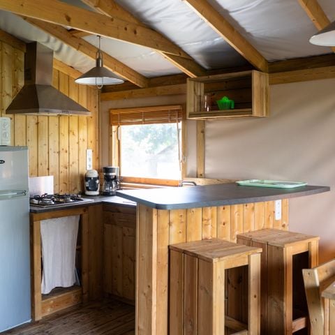Lodge 5 personnes - Sweetflower Lodge Premium 32m² - 2 chambres + terrasse couverte +TV 4/5 pers
